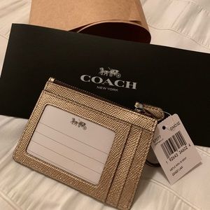 Coach Metallic Mini ID Purse